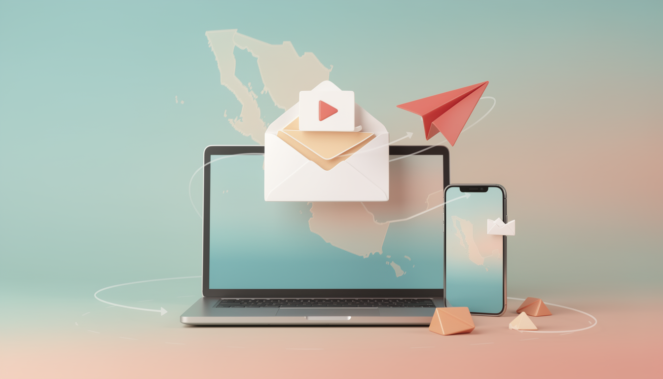 Gráfica de crecimiento de ventas por correo electrónico